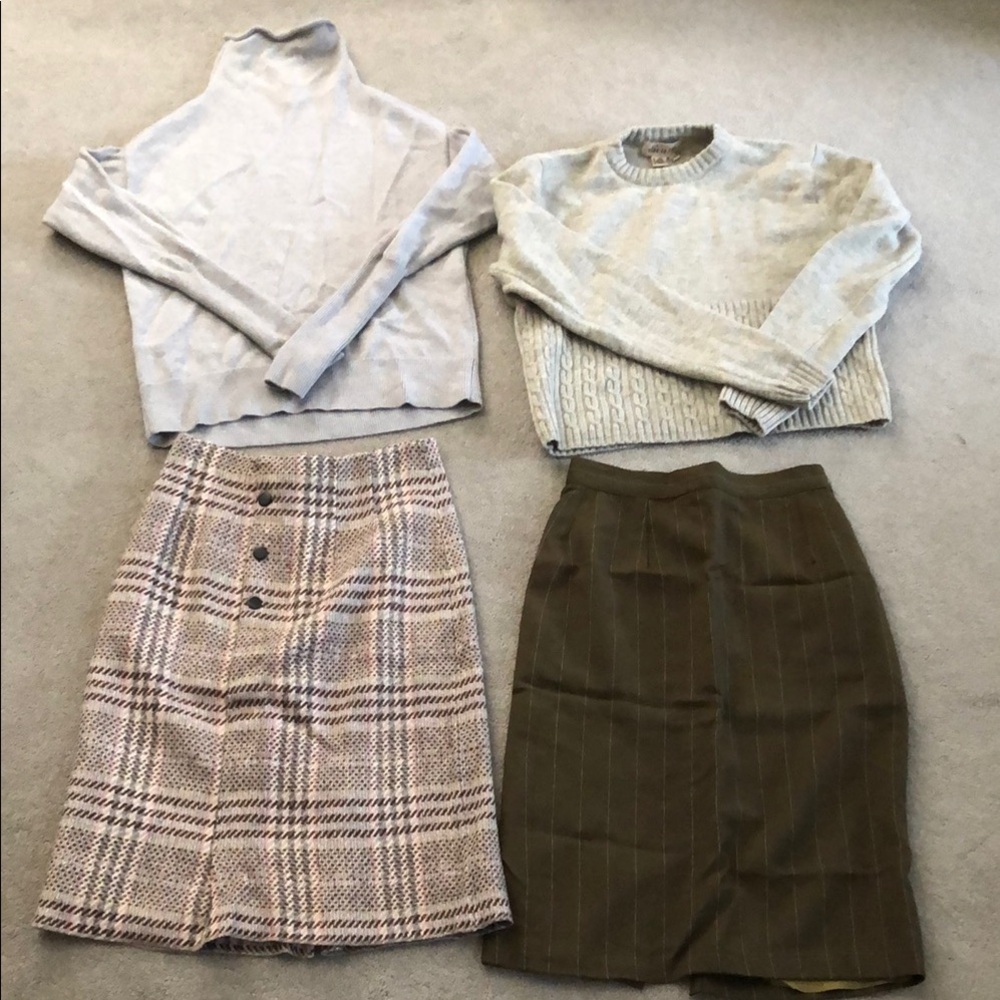 BUNDLE - wool sweaters and skirts